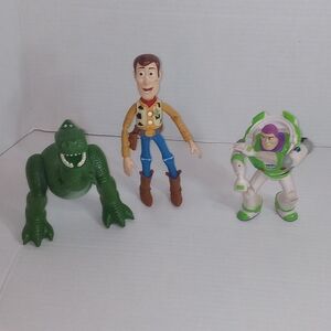 Toy Story Action Figures Set - Woody, Buzz Lightyear, and Rex